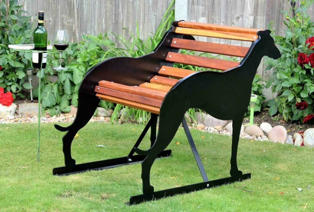 Greyhound Themed Garden Bench