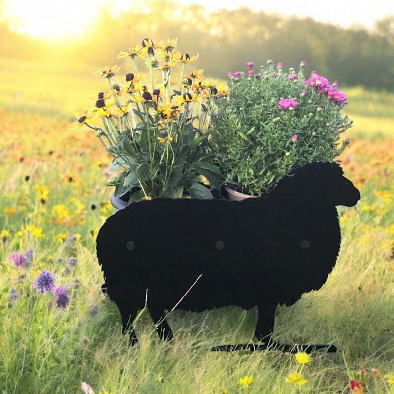 Sheep themed flowerpot planter