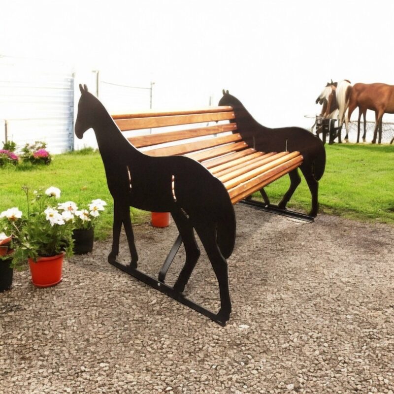 Horse Themed Garden Bench
