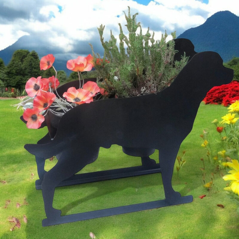 Rottweiler Flowerpot Planter