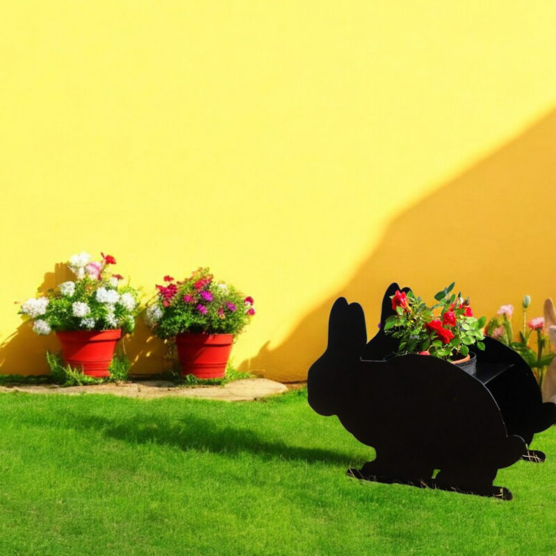 Rabbit flowerpot planter