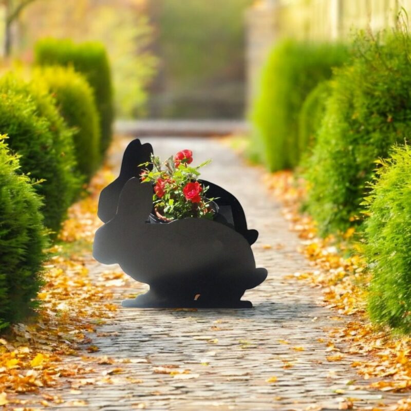 Rabbit flowerpot planter
