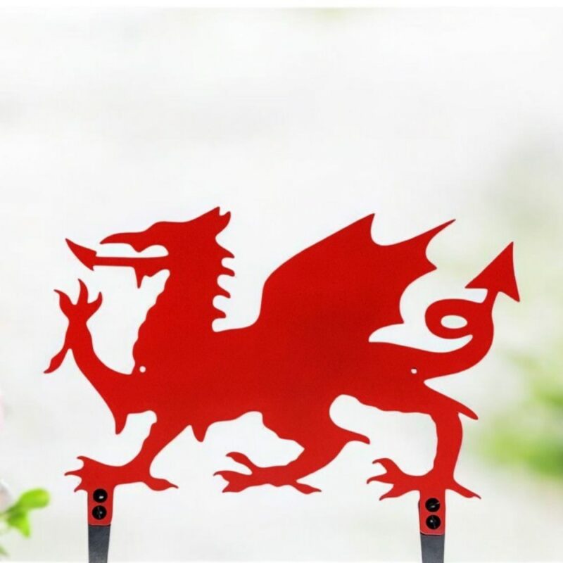 welsh dragon garden stake