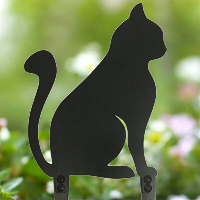 cat garden stake