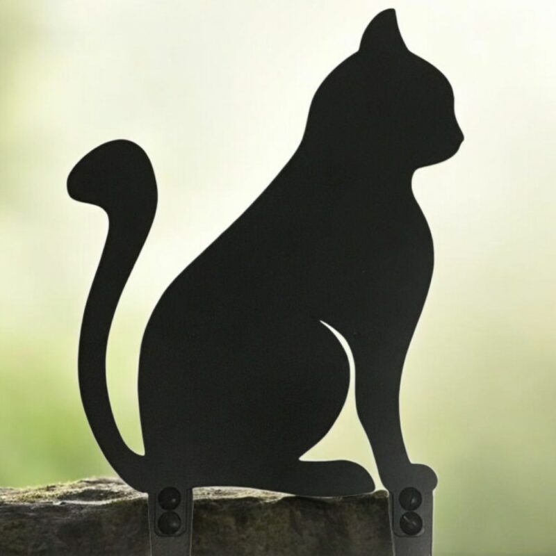 cat garden stake