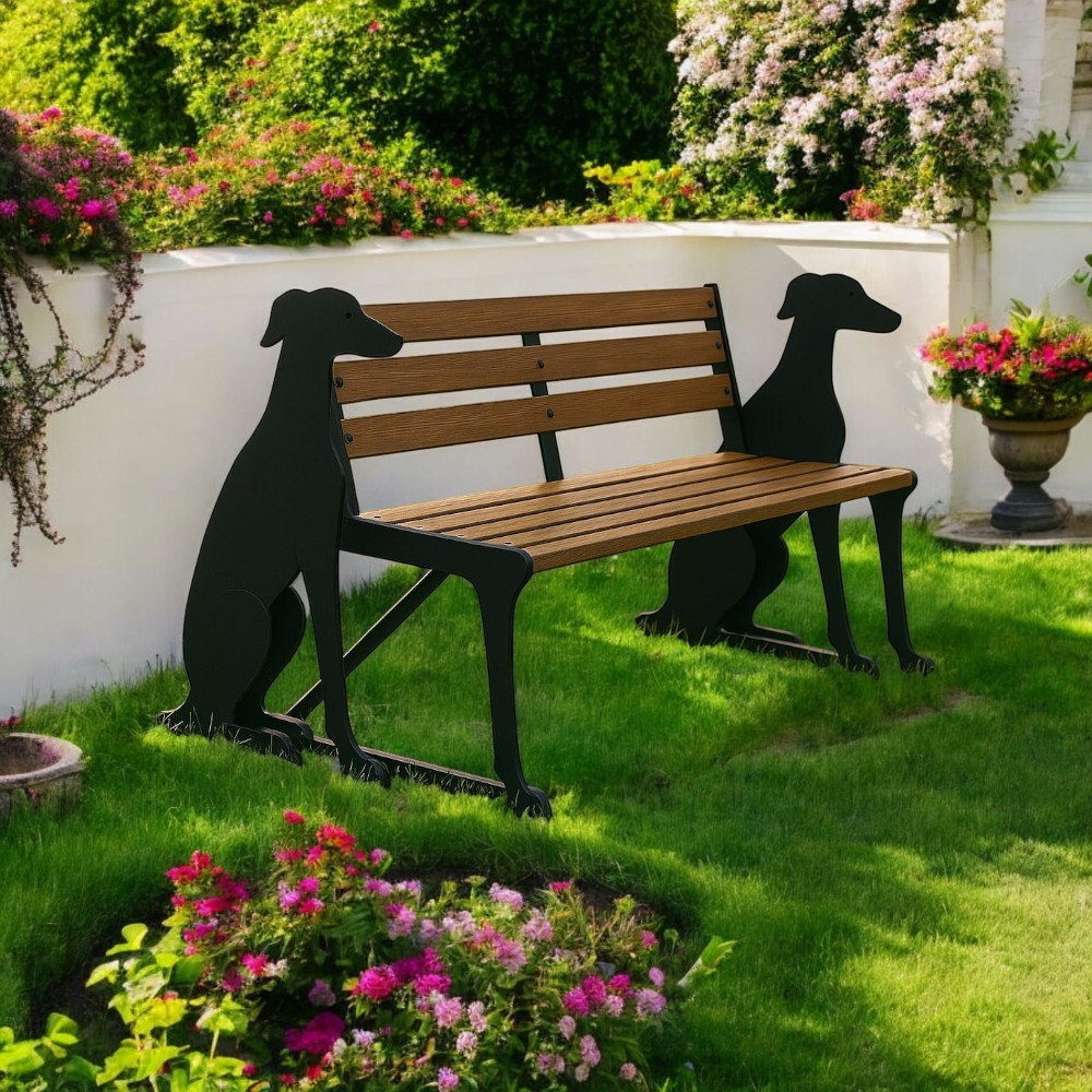 Greyhound garden bench