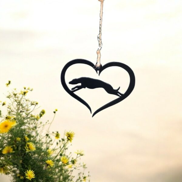 Greyhound love heart
