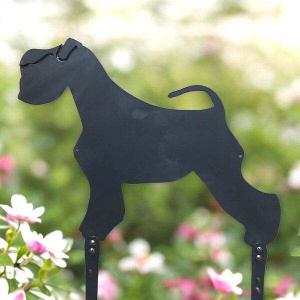 miniature schnauzer garden stake